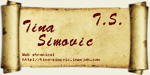 Tina Simović vizit kartica
